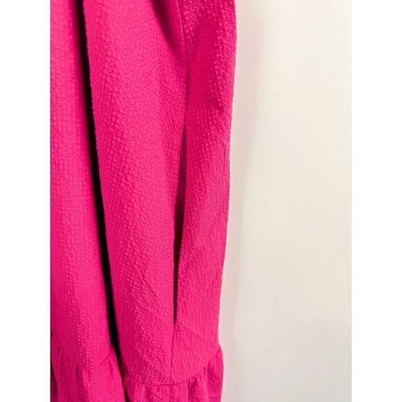 Ted Baker Sz 2X Luaan Deep Pink Button Through Cami Midi Dress Size 6 - Picture 5 of 8